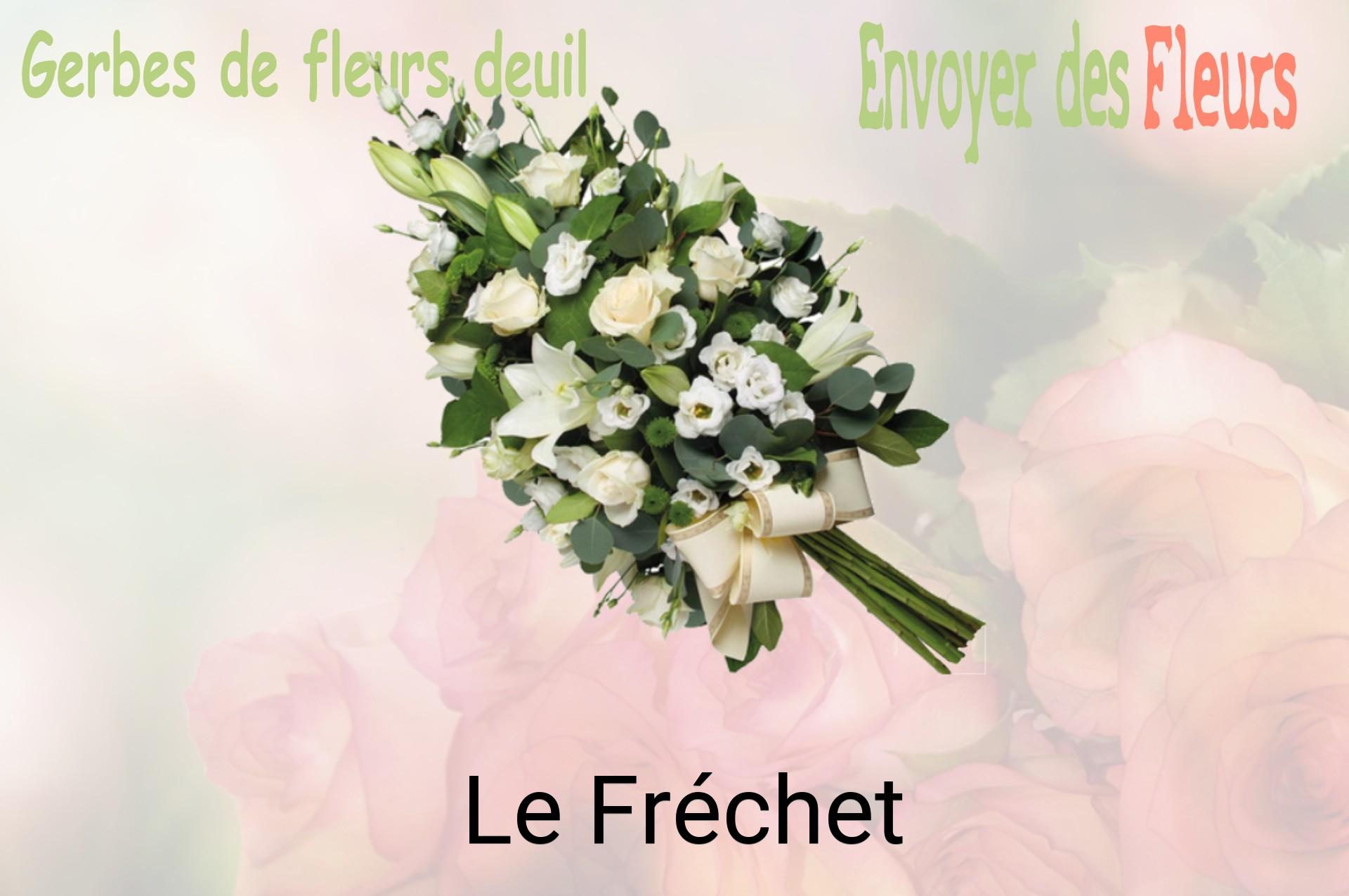 Gerbe de fleurs de deuil livrée à Le Fréchet